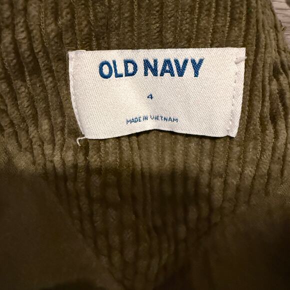 Old Navy Slouchy Straight Button Fly Corduroy Overalls Women 4 Utility Workwear - Picture 4 of 7